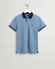 Oxford Piqué Poloshirt silver lake blue