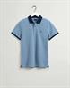 Oxford Piqué Poloshirt silver lake blue