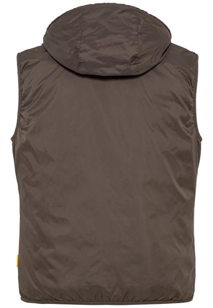 Packable Outdoor Weste mit Kapuze dark brown