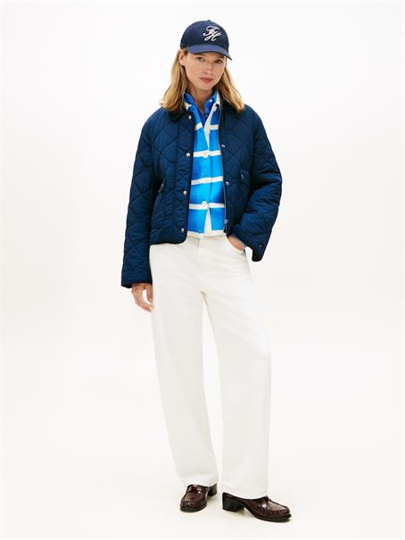 PADDED FLAG QUILTED JACKET dark night navy