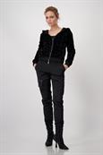Pailletten-Blousonjacke schwarz