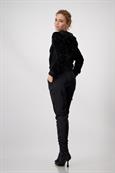 Pailletten-Blousonjacke schwarz