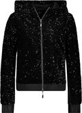 Pailletten-Blousonjacke schwarz