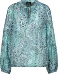 Paisley Muster Bluse mit Gummizug fresh mint gemustert