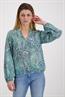 Paisley Muster Bluse mit Gummizug fresh mint gemustert