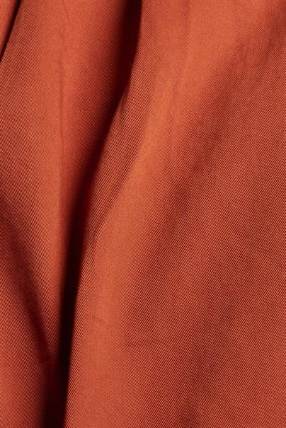 Paperbag-Hose mit Gürtel, Pima-Baumwolle rust orange