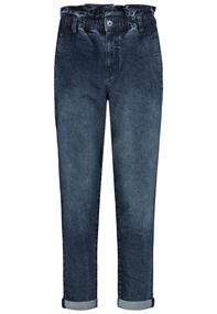 Paperbag Jeans dark blue denim d281