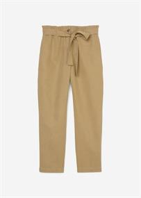 PAPERBAG-PANTS AUS VISKOSE-LEINEN-MIX sandy beach