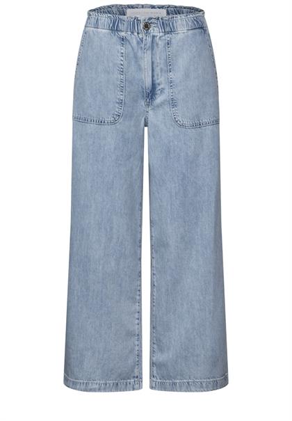 Paperbag Wide Leg Jeans light blue washed