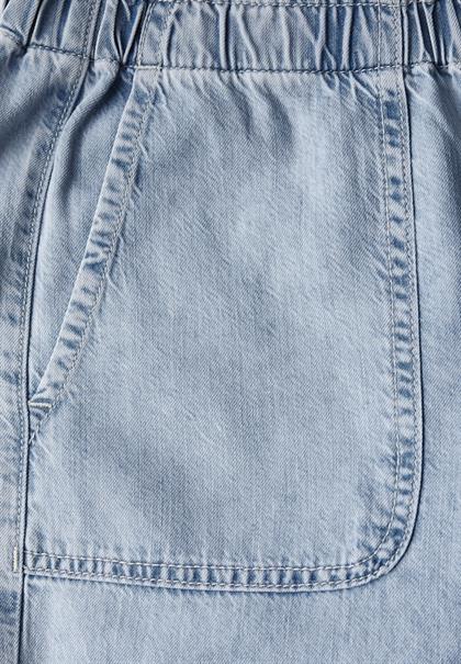 Paperbag Wide Leg Jeans light blue washed