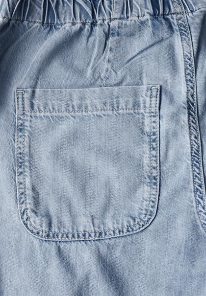 Paperbag Wide Leg Jeans light blue washed