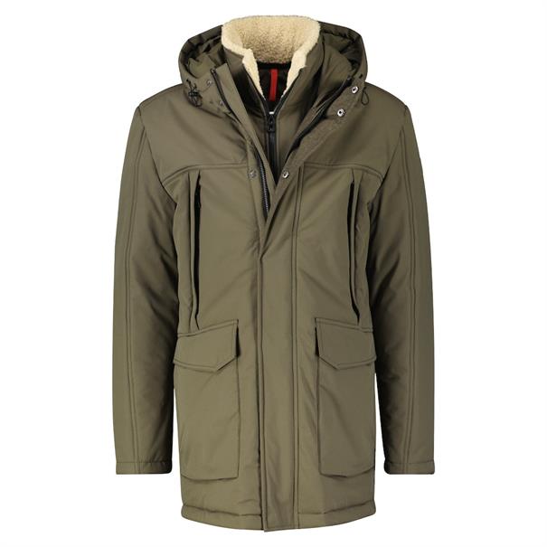 PARKA KONFEKTION moss green melange