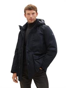 Parka mit abnehmbarer Kapuze black