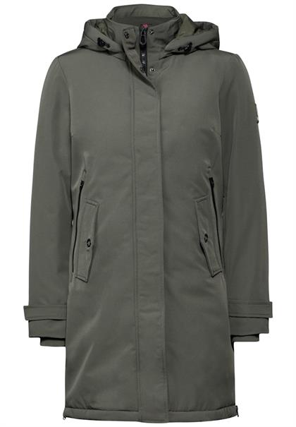 Parka mit abnehmbarer Kapuze golden khaki