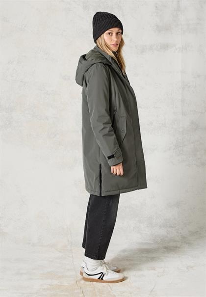 Parka mit abnehmbarer Kapuze golden khaki