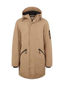 Parka mit Kapuze splashed clay beige