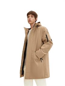 Parka mit Kapuze splashed clay beige