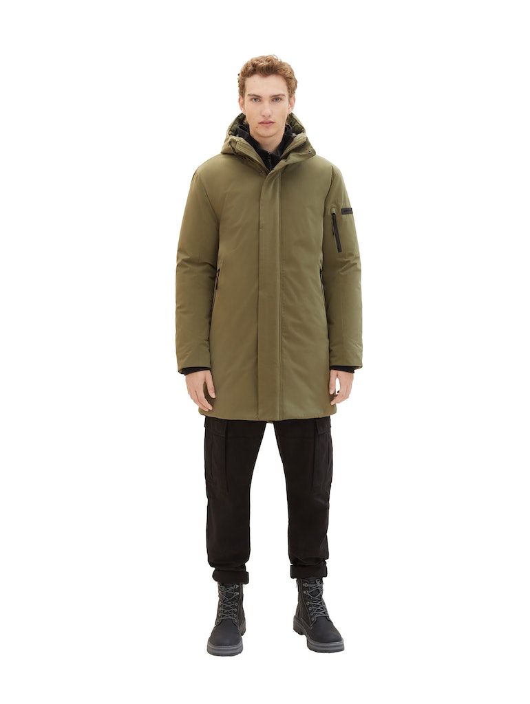 Tom Tailor Denim Herren Jacke Parka mit recyceltem Polyester black 