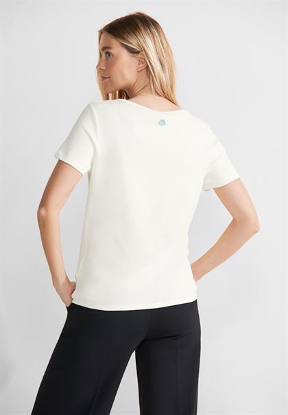 Partprint T-Shirt off white