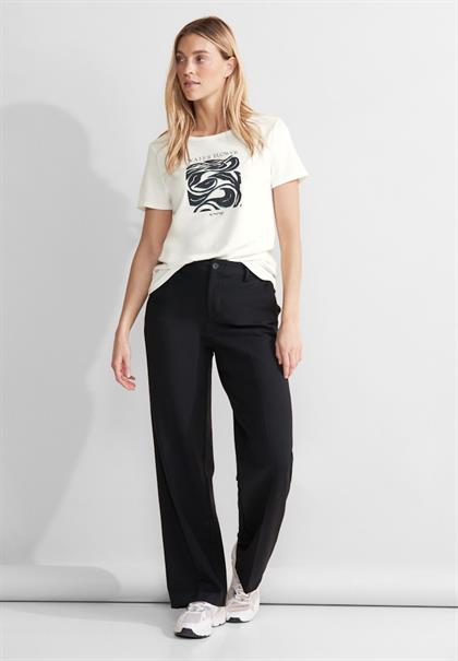 Partprint T-Shirt off white