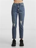 PCBELLA HW TAP DEST ANK JEANS MB NOOS medium blue denim