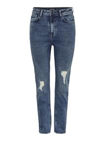 PCBELLA HW TAP DEST ANK JEANS MB NOOS medium blue denim