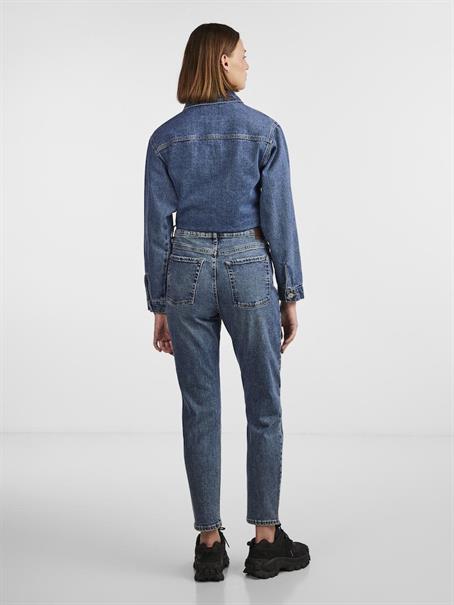 PCBELLA HW TAP DEST ANK JEANS MB NOOS medium blue denim