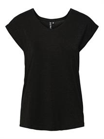 PCBILLO TEE LUREX STRIPES JRS NOOS BC black