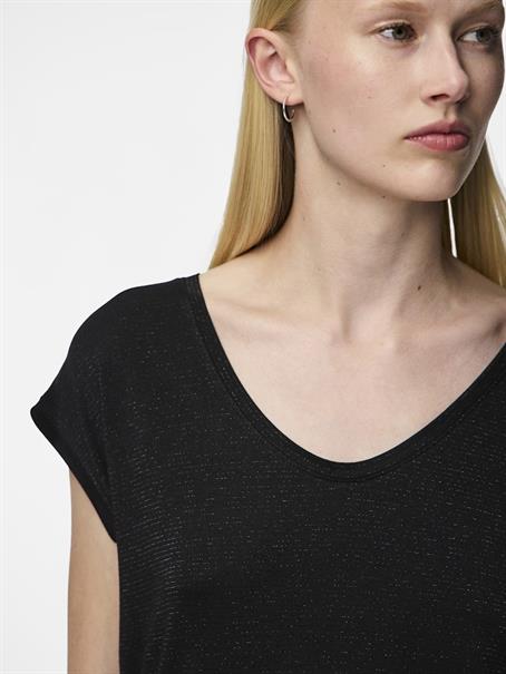PCBILLO TEE LUREX STRIPES JRS NOOS BC black
