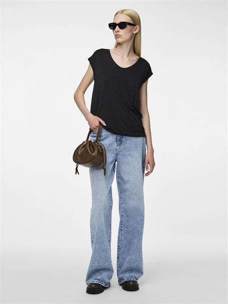 PCBILLO TEE LUREX STRIPES JRS NOOS BC black