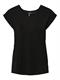 PCBILLO TEE LUREX STRIPES JRS NOOS BC black
