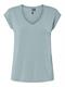 PCBILLO TEE LUREX STRIPES JRS NOOS BC cloud blue