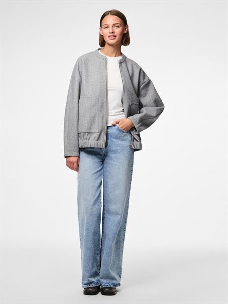 PCDEBBIE LS BOMBER JACKET NOOS BC light grey melange