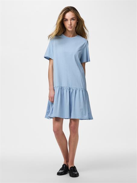PCDISSO SS O-NECK DRESS JRS BC cashmere blue