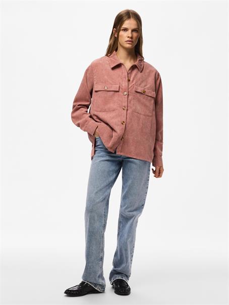 PCEFFI LS CORDUROY SHIRT WVN NOOS BC ash rose