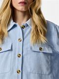 PCEFFI LS CORDUROY SHIRT WVN NOOS BC cashmere blue