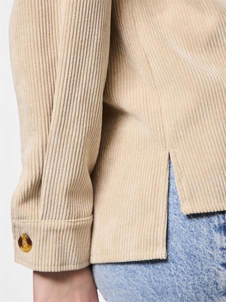 PCEFFI LS CORDUROY SHIRT WVN NOOS BC white pepper