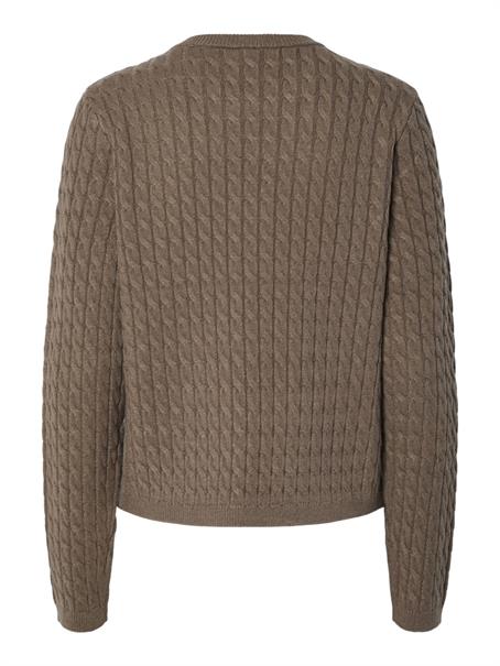 PCFIA LS CABLE KNIT NOOS BC morel