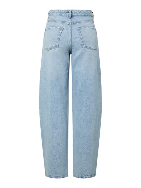 PCGRACE MW BARREL ANK JEANS NOOS BC light blue denim