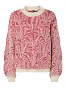 PCJENNA LS O-NECK KNIT NOOS BC whitecap gray1