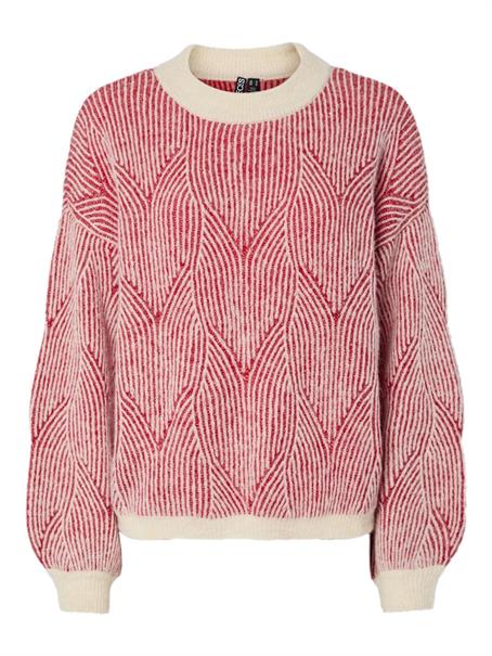 PCJENNA LS O-NECK KNIT NOOS BC whitecap gray1