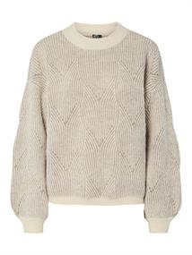 PCJENNA LS O-NECK KNIT NOOS BC whitecap gray2