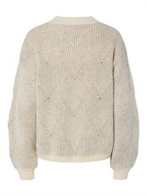 PCJENNA LS O-NECK KNIT NOOS BC whitecap gray2