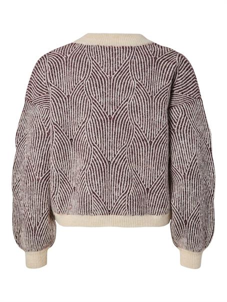 PCJENNA LS O-NECK KNIT NOOS BC whitecap gray4