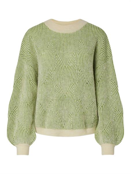 PCJENNA LS O-NECK KNIT NOOS BC whitecap gray5