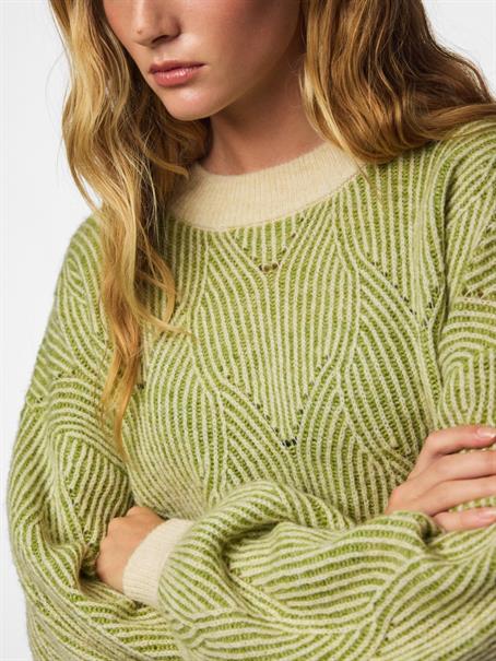 PCJENNA LS O-NECK KNIT NOOS BC whitecap gray5