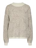 PCJENNA LS O-NECK KNIT NOOS BC whitecap gray