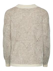 PCJENNA LS O-NECK KNIT NOOS BC whitecap gray