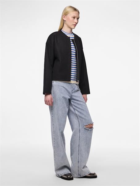 PCJOLENE LS BOMBER NOOS black