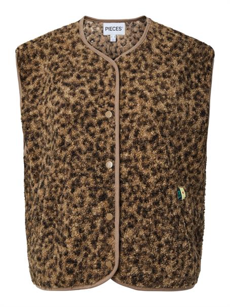 PCKATTY TEDDY VEST NOOS BC tannin